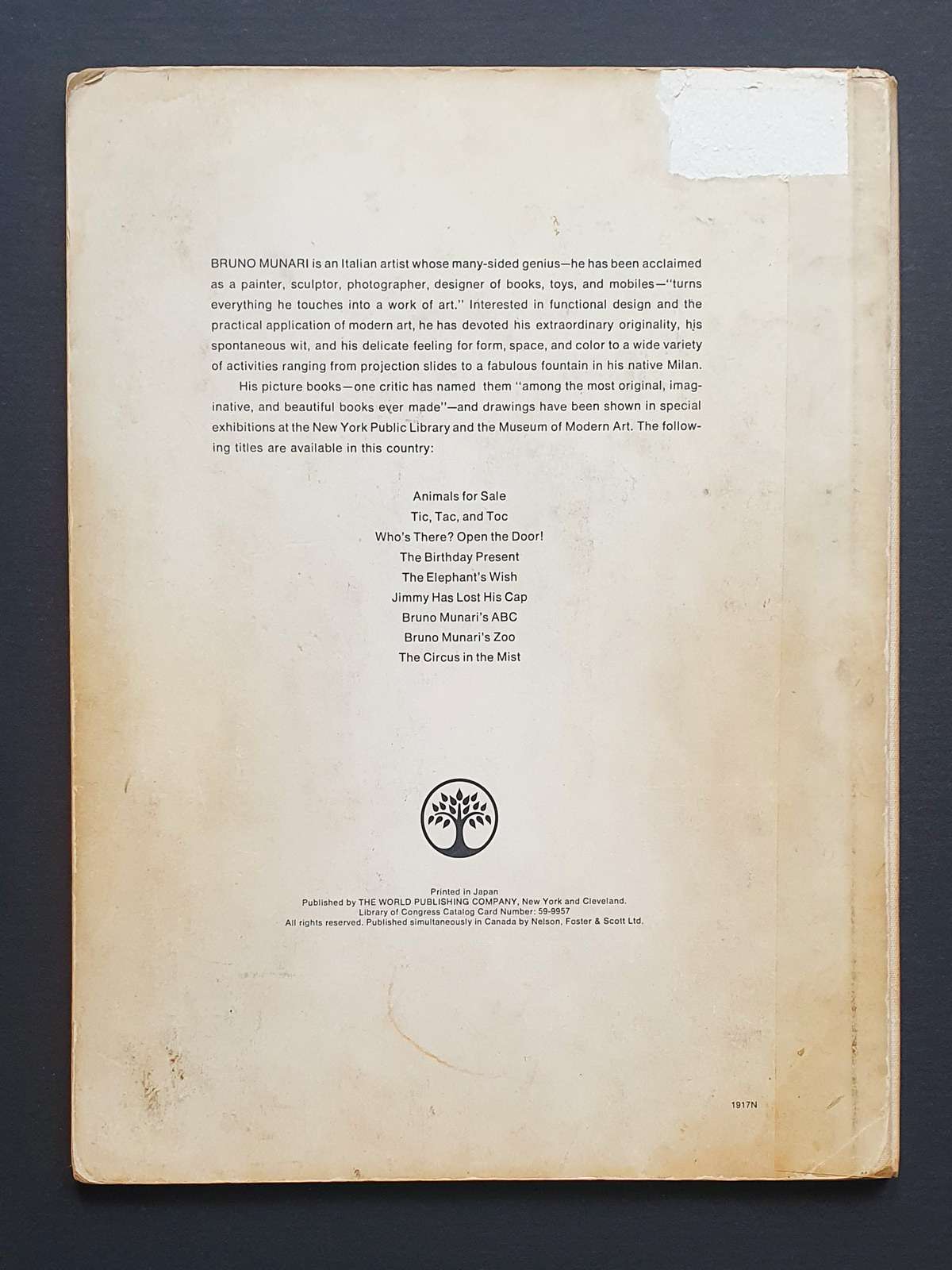 The-elephant-s-wish---Bruno-Munari---Back-cover The-elephant-s-wish---Bruno-Munari---Back-cover