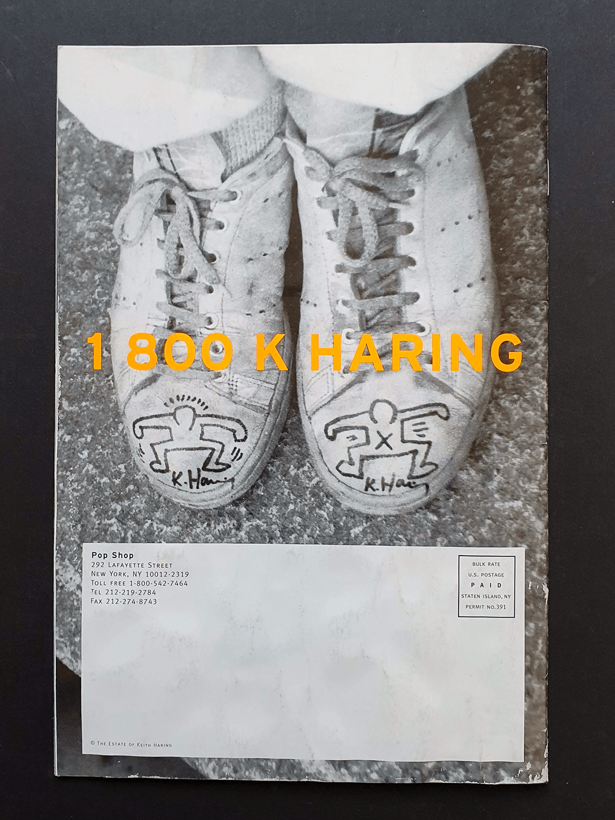 Keith Haring Pop Shop Catalog 1997 back cover Keith Haring Pop Shop Catalog 1997 back cover