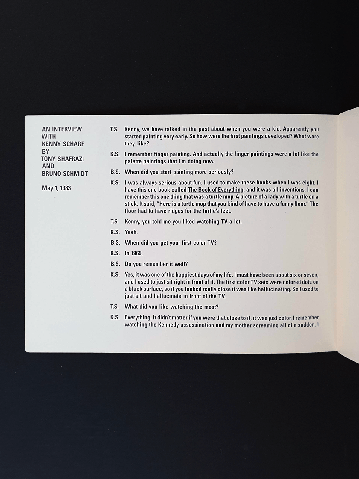 Kenny Scharf - 1983 Shafrazi catalog p8