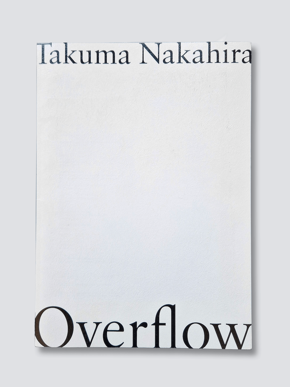 Overflow Takuma Nakahira white cover